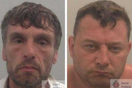 Clint Londors, left, and Bradley Pearce, right, have both been jailed. Photo: Kent Police