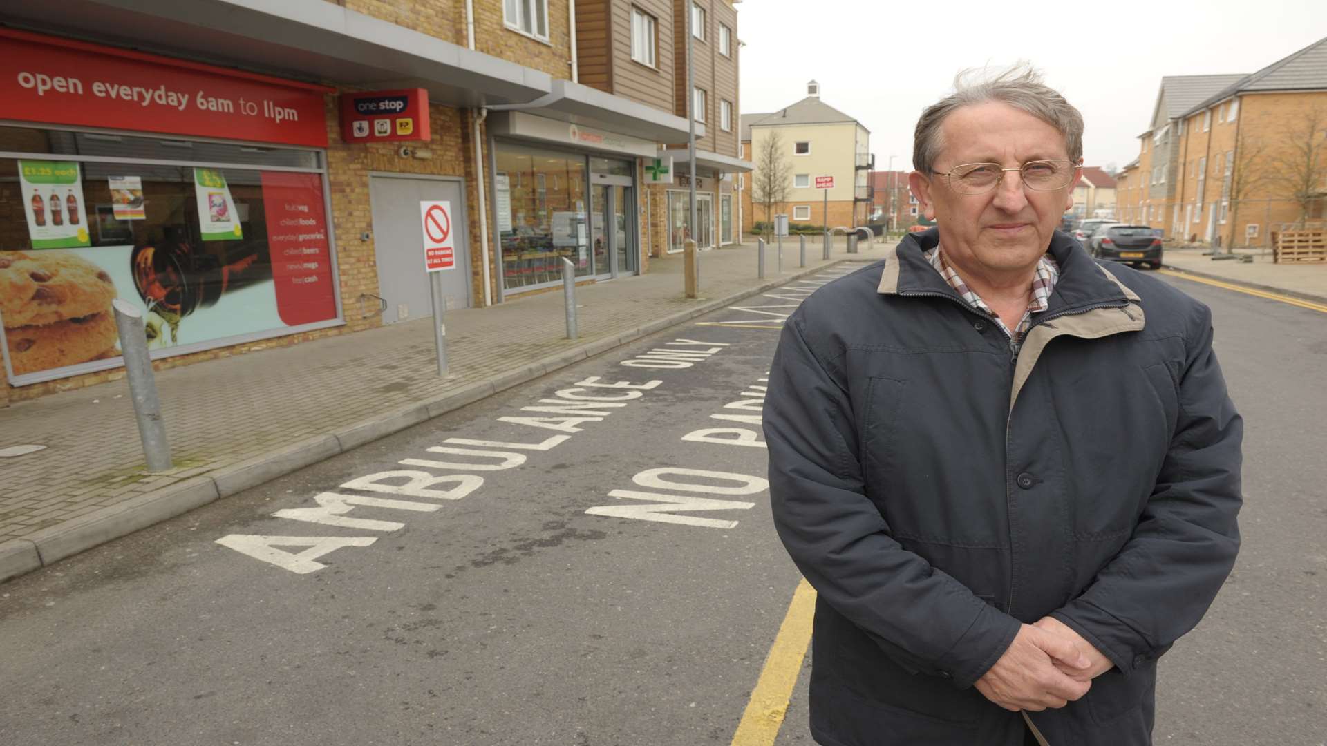 Dennis Fisher is angry at new parking restrictions outside the new health centre