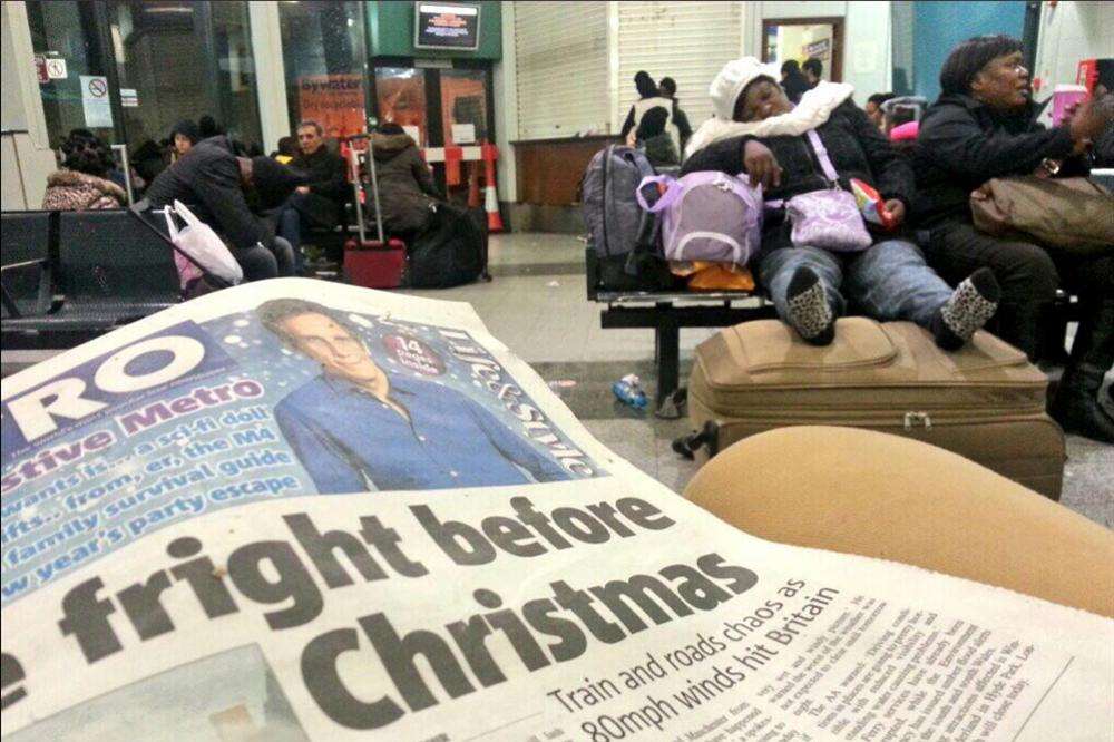 One distressed passenger Tweeted an image of a packed departure lounge last night.