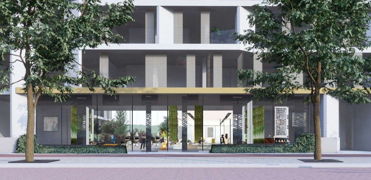 The courtyard will be seen from the ground floor. Picture: Hollaway