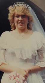 Coma mum Sue Box on her wedding day