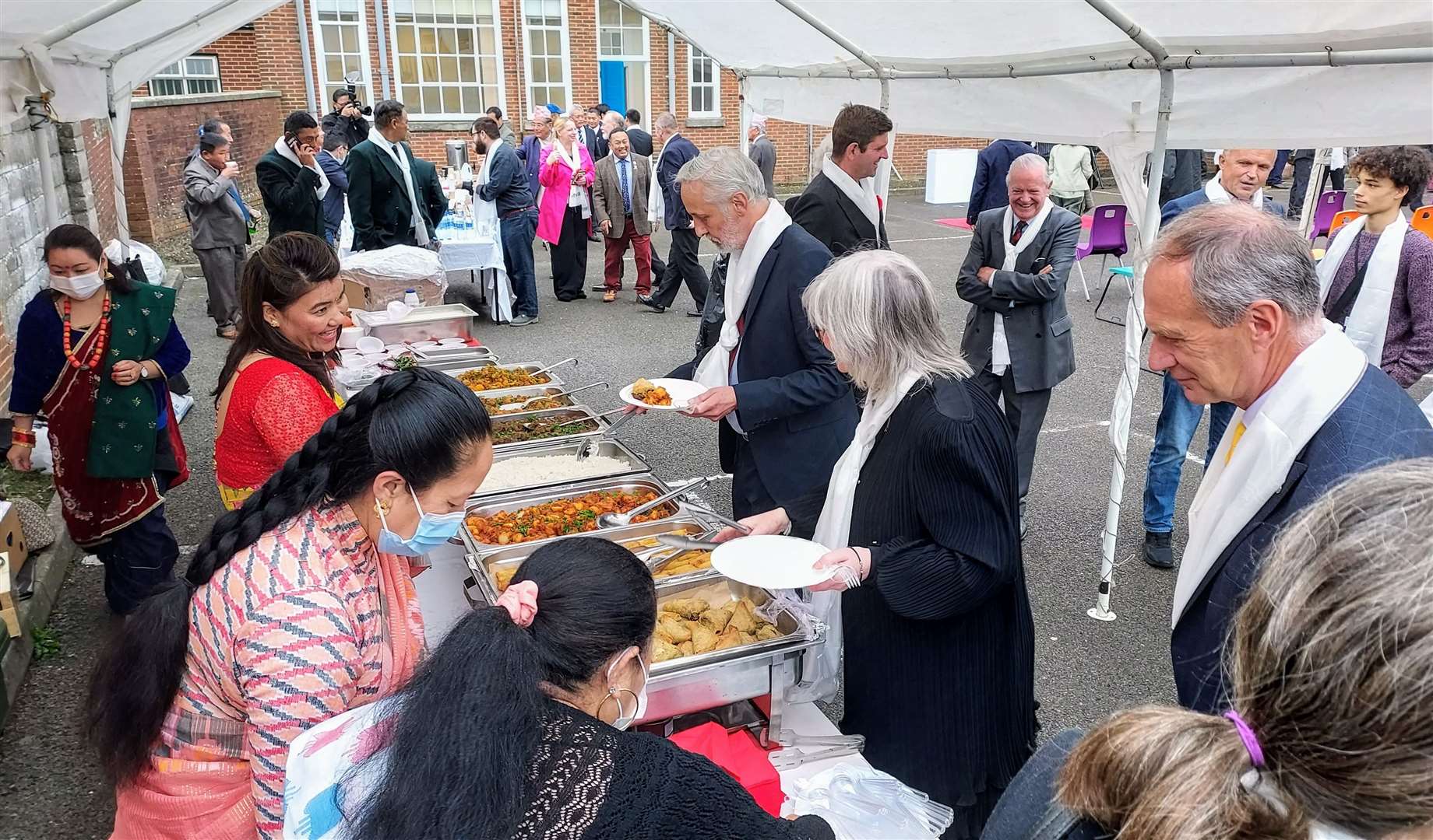 Guests enjoyed a delicious traditional Nepalese meal