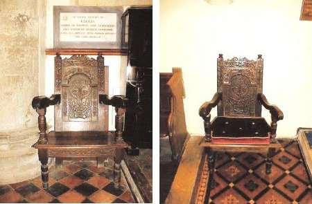 The two ornate wooden chairs were stolen from St Mary’s &amp; All Saints Church in Boxley on April 12.