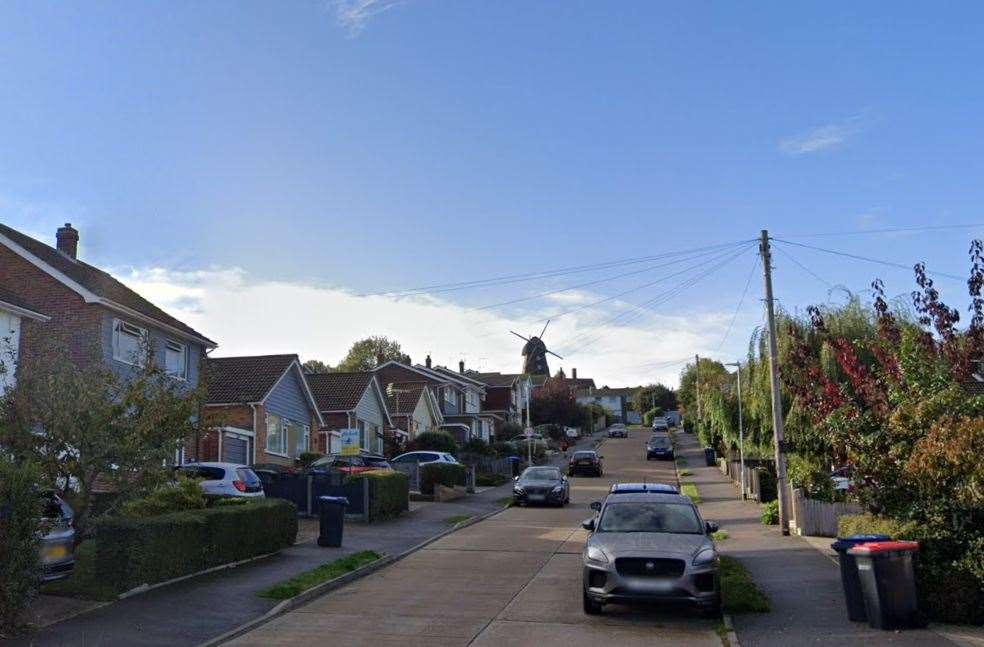Officers pulled over a vehicle in Windmill Road, Whitstable Picture: Google
