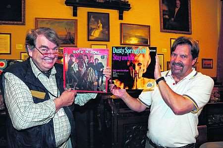 John Williams and Chris Tull with some old LPs