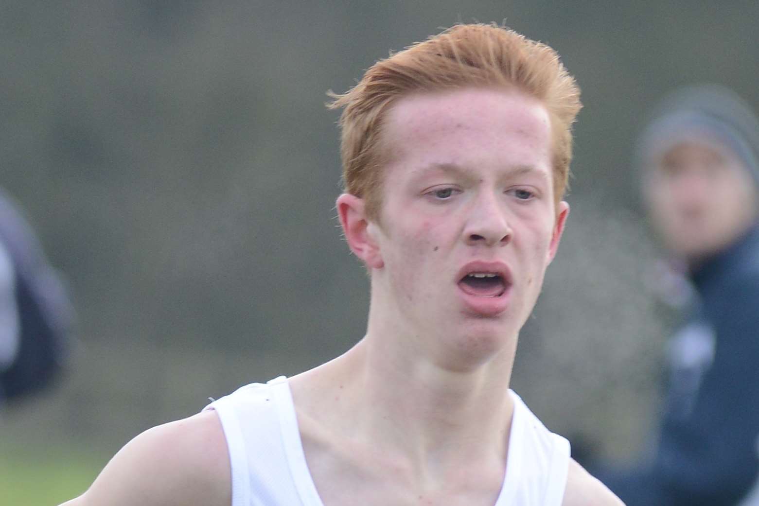 Tonbridge AC's James Kingston set the pace in the men's under-17 category Picture: Gary Browne