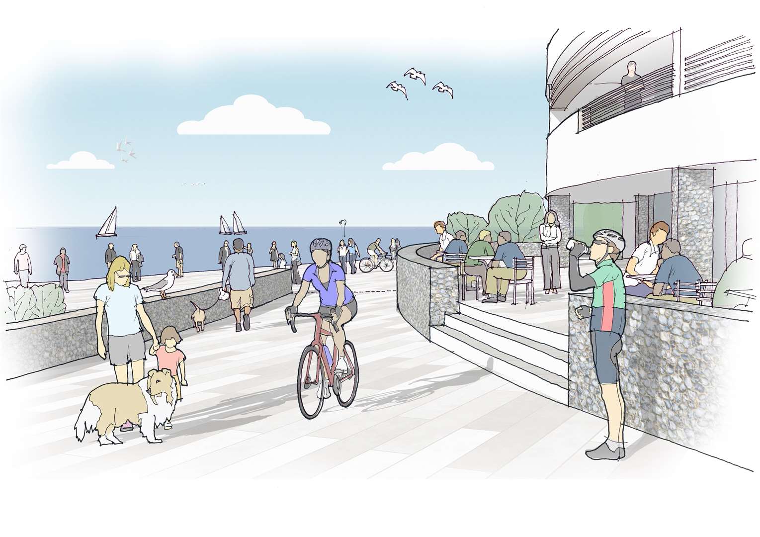 An artist’s impression of the proposed development on Hythe seafront