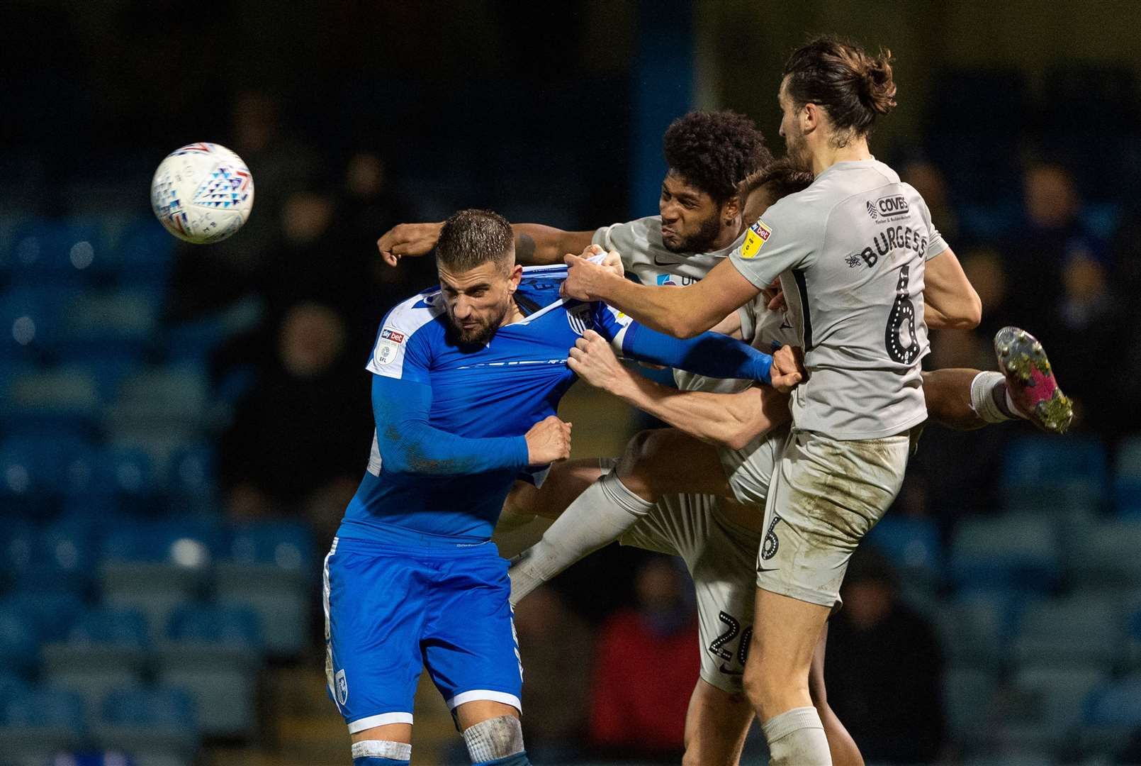 Gillingham captain Max Ehmer in action Picture: Ady Kerry