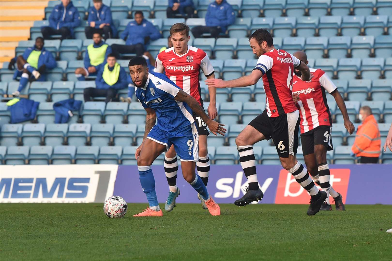 Dominic Samuel in action against Exeter City Picture: Keith Gillard (43326182)