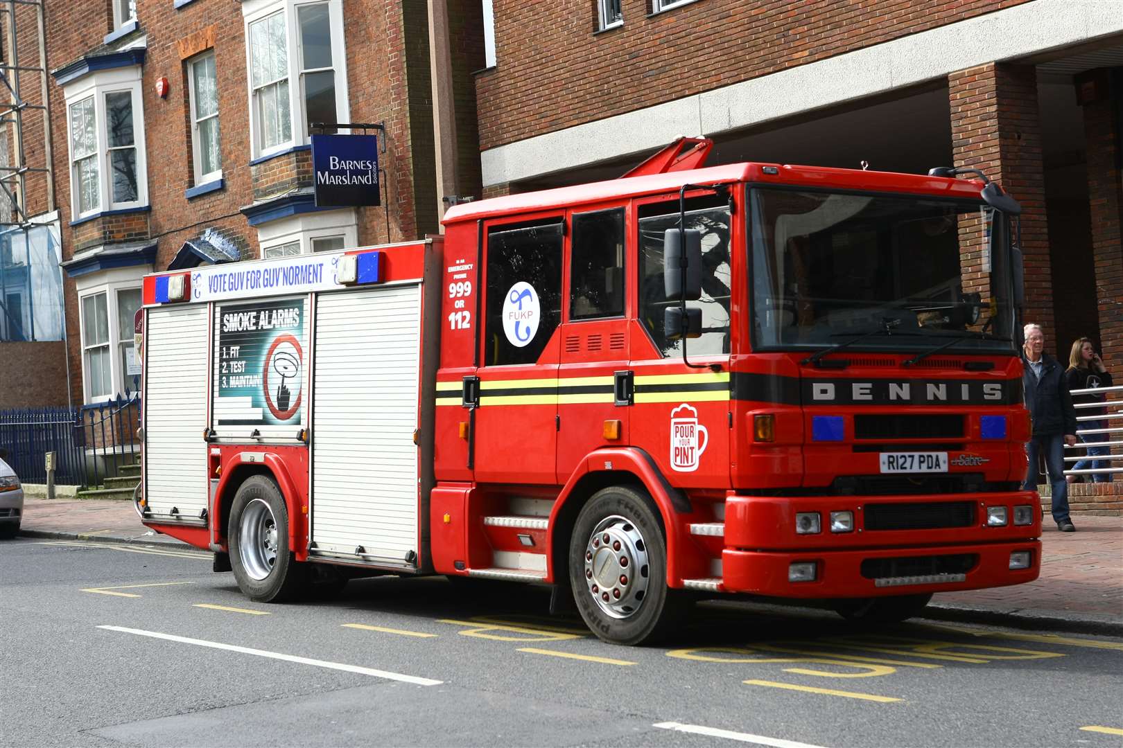 Firefighters freed the woman from the car in Harbledown