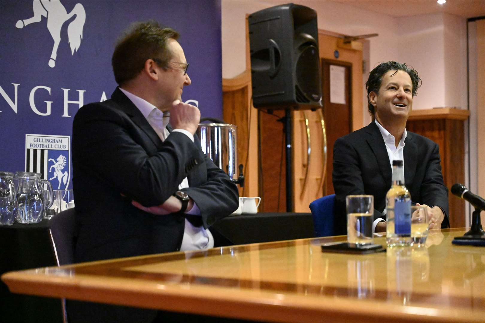 Paul Fisher (Chief Operating Officer) and Brad Galinson (owner) at Tuesday's press conference for the Kent media Picture: Barry Goodwin