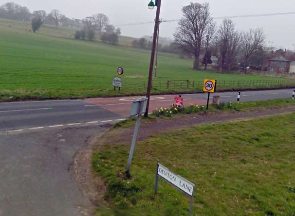 Denton Lane, at the junction with the A260. Picture: Google