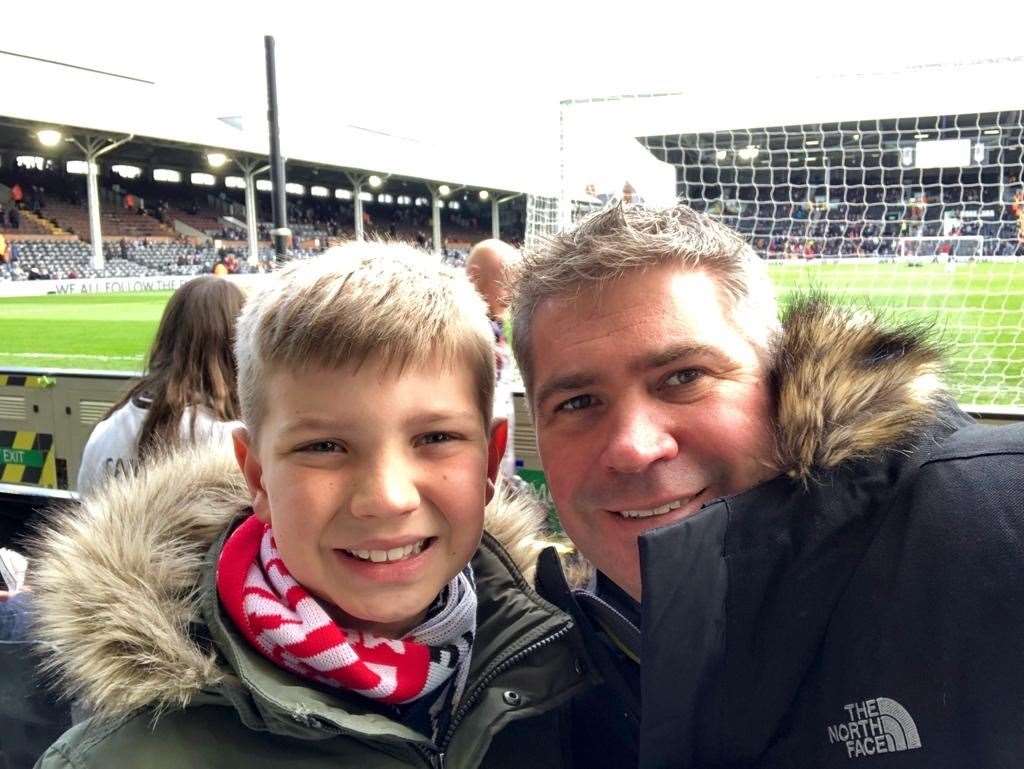 Mark Towens and his son Jamie. Picture: Mark Towens (38234900)