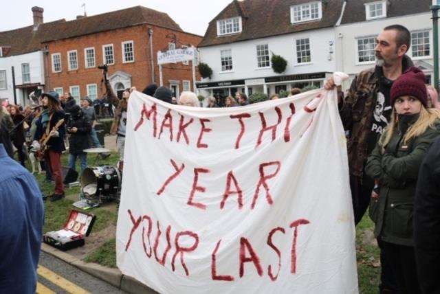 Protests in Tenterden on Boxing Day