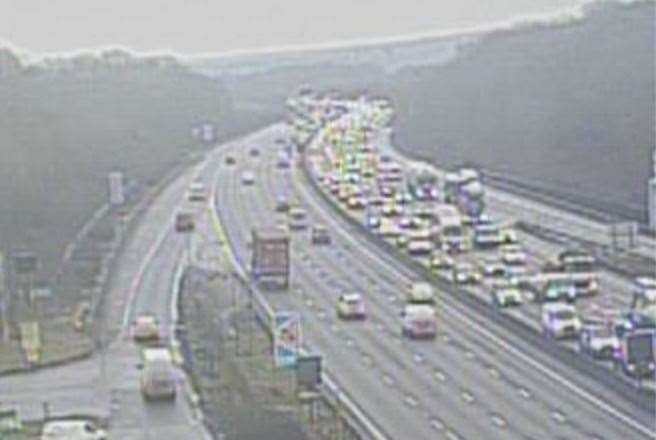 There are severe delays on the M25 this morning