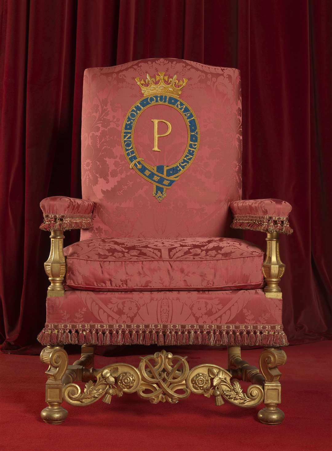 Prince Philip's chair has been taken from the Throne Room at Buckingham Palace. Picture courtesy of: Royal Collection Trust / © Her Majesty Queen Elizabeth II 2021
