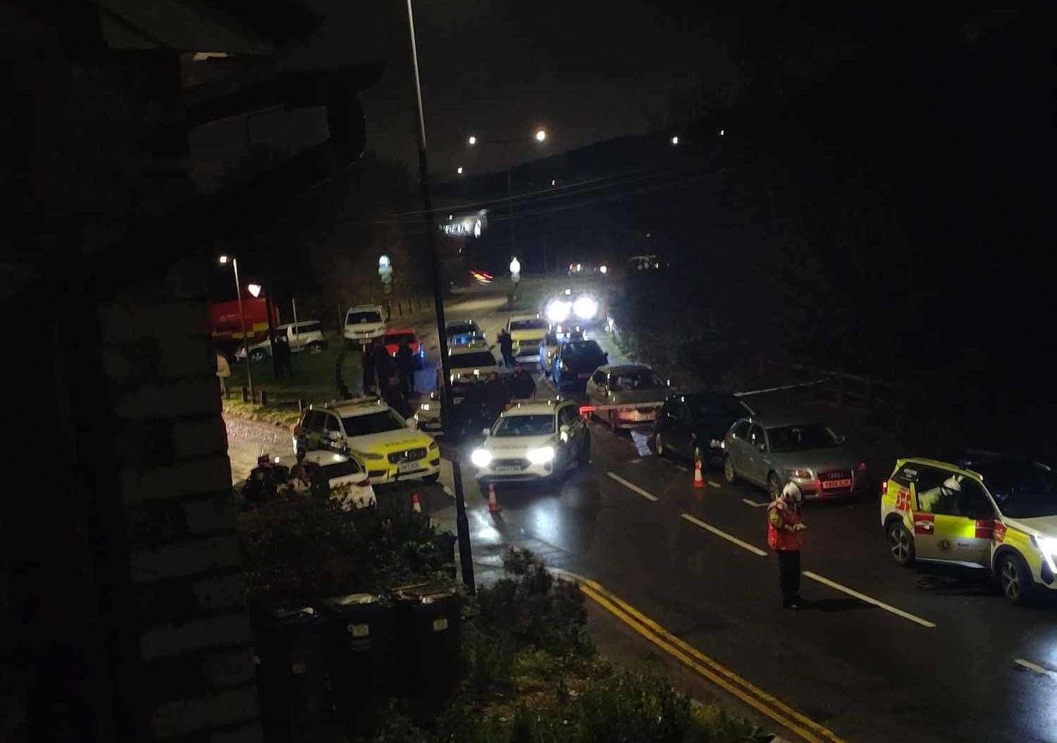 Armed police closed parts of Holborough Road in Snodland. Picture: Bam Savage