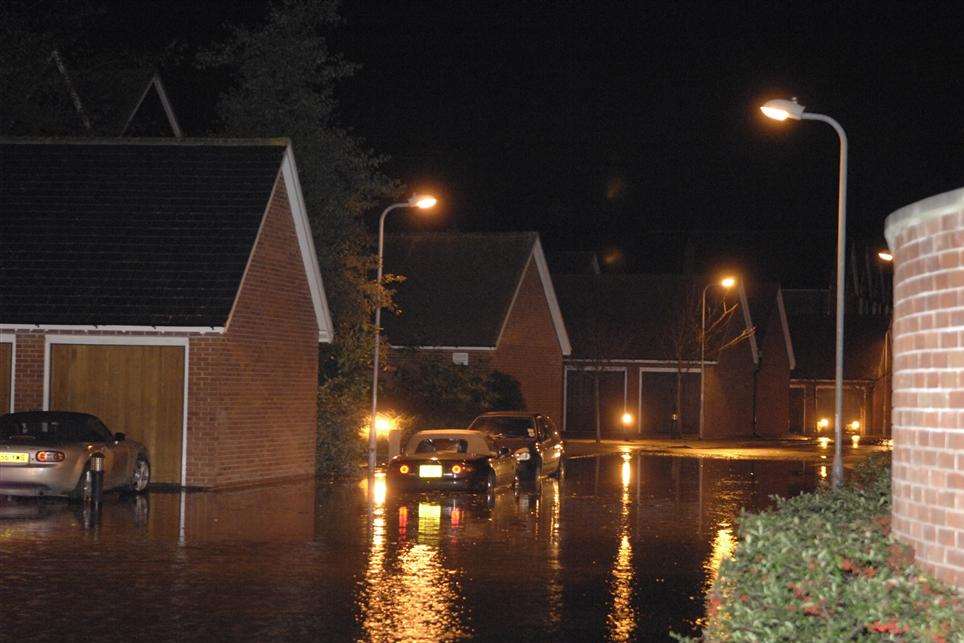 Belvedere Road was among those flooded in Faversham. Picture: Chris Davey