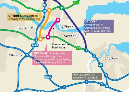 Options for a new lower Thames crossing
