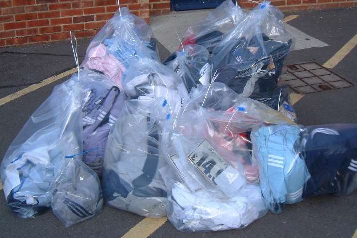 Clothes seized by Trading Standards. Library image.