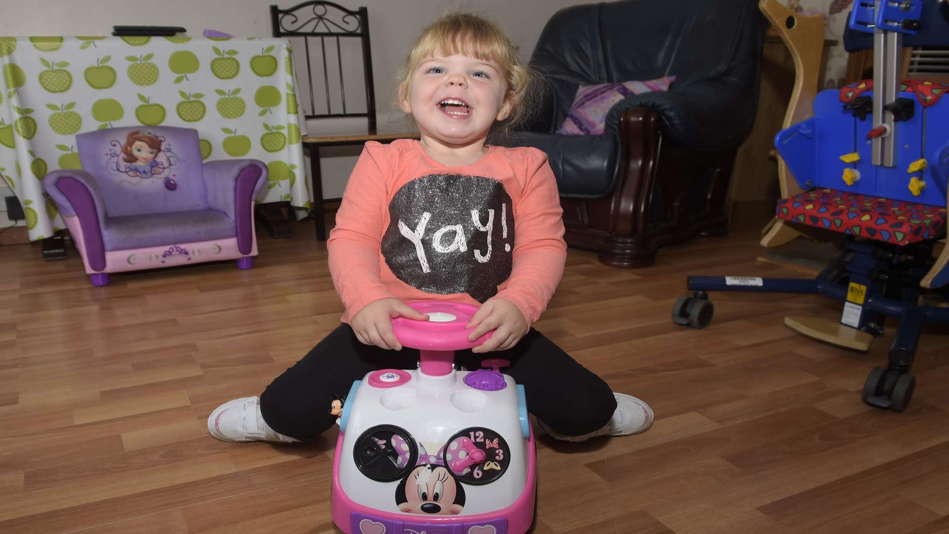 Two-year-old Elana needs a wheelchair
