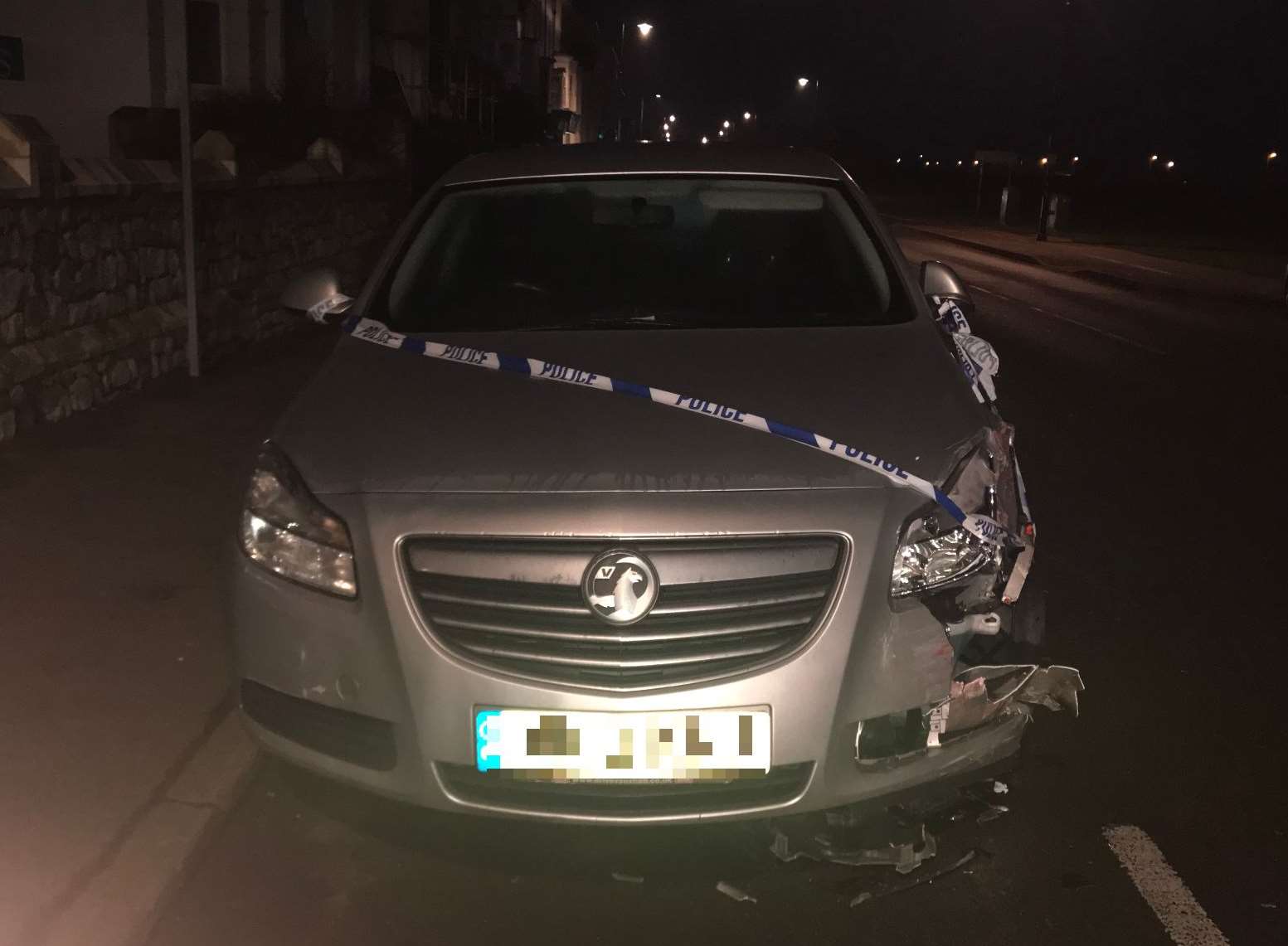 Two parked cars were damaged in the incident