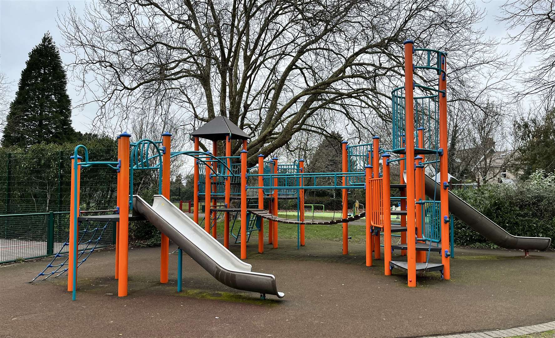The revamped play equipment at Hesketh Park, in Pilgrims Way, Dartford