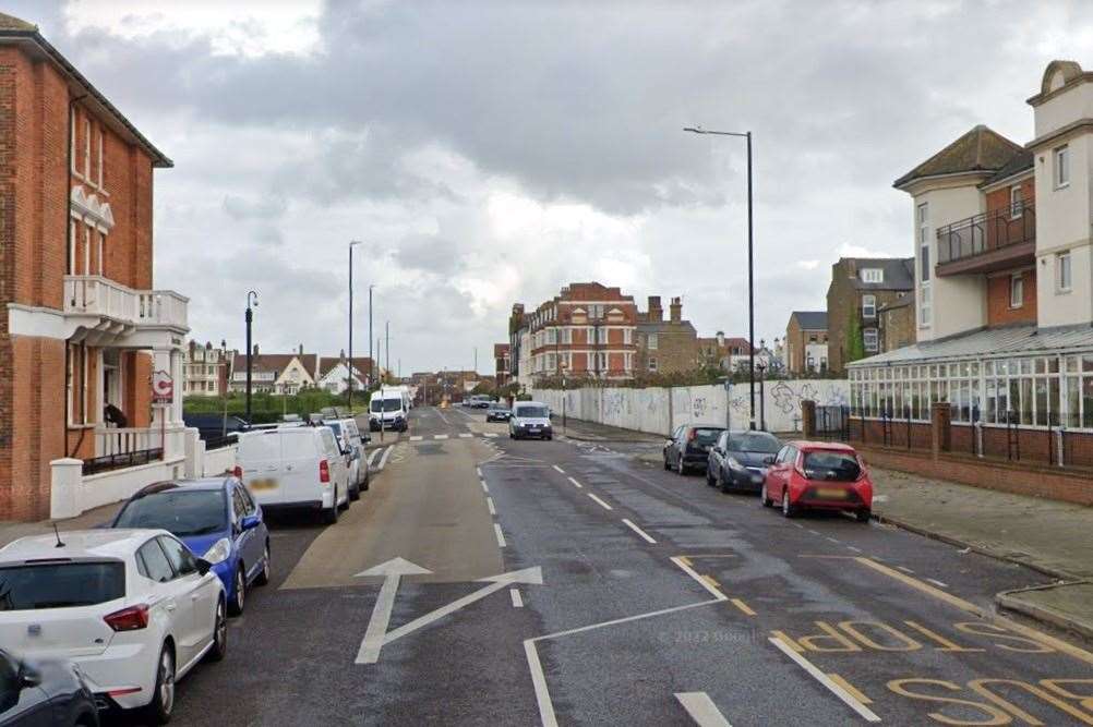 A biker failed to stop for police in Eastern Esplanade, Margate. Picture: Google