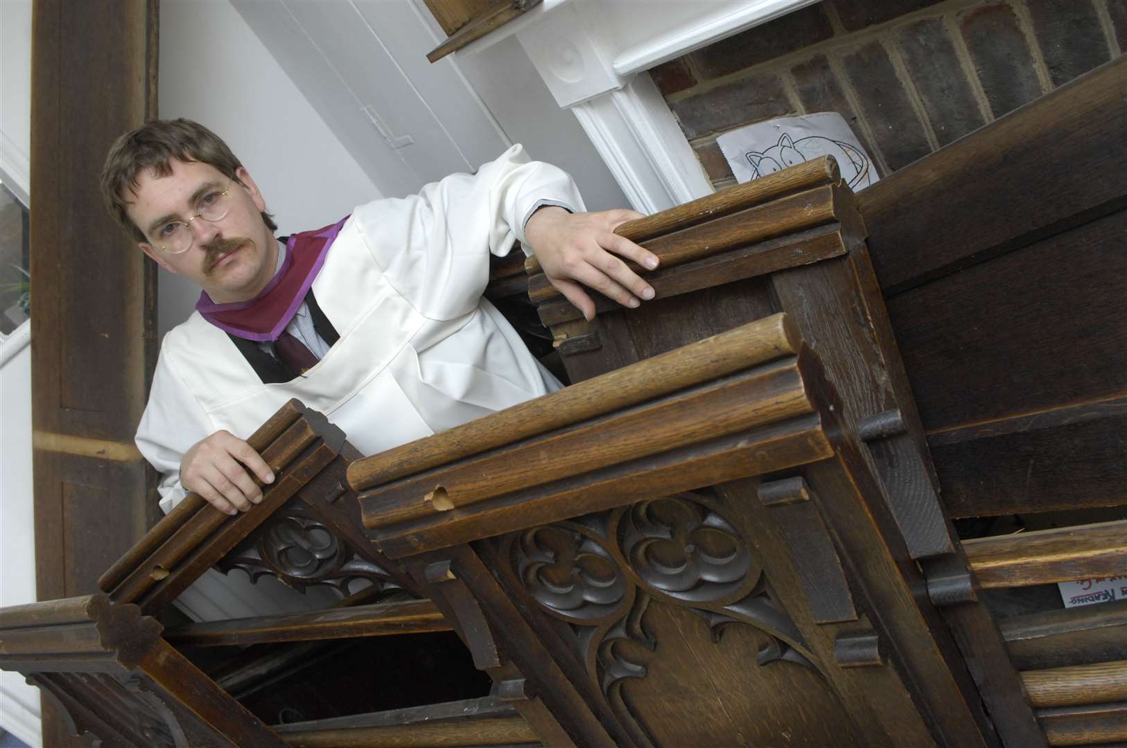 Mr Cooper campaigned to keep the church's Victorian pews Picture: Gary Browne