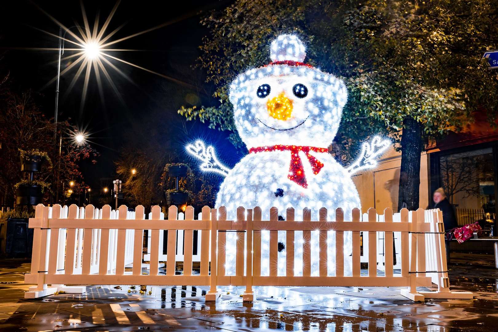 Frosty the Snowman is lit up in Tunbridge Wells Picture: Rose Bainbridge