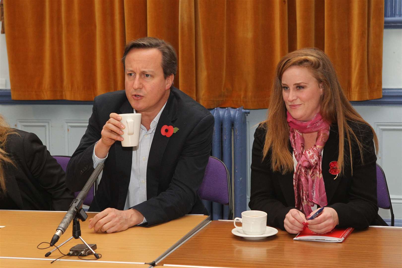 David Cameron at the Brook theatre in Chatham with Kelly Tolhurst