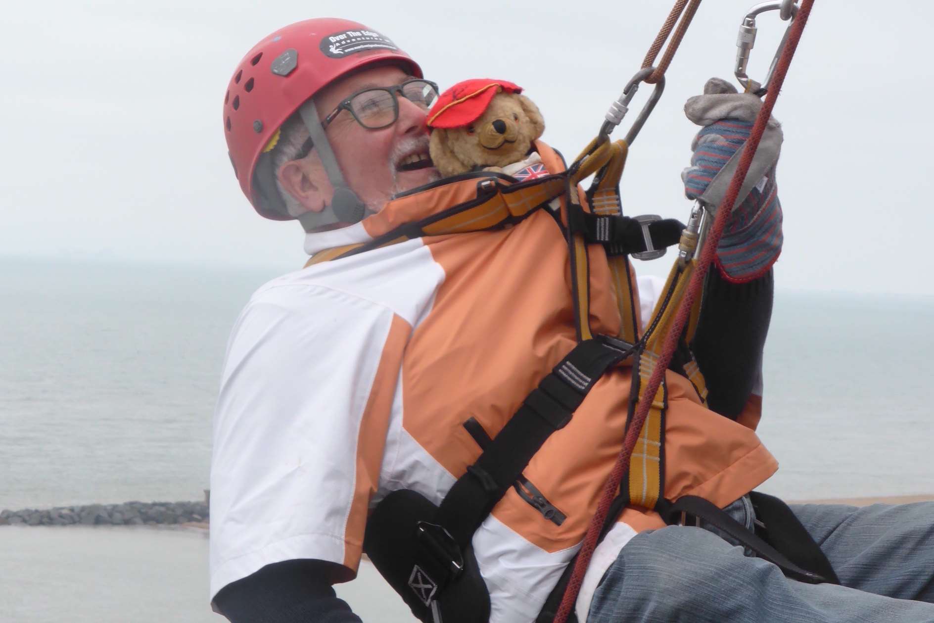 Graham White of Dover with Ted taking the plunge for the Samaritans at Leas Cliff Hall, Folkestone. The KM Charity Team's event attracted 80 participants raising £7,500 for 14 good causes.