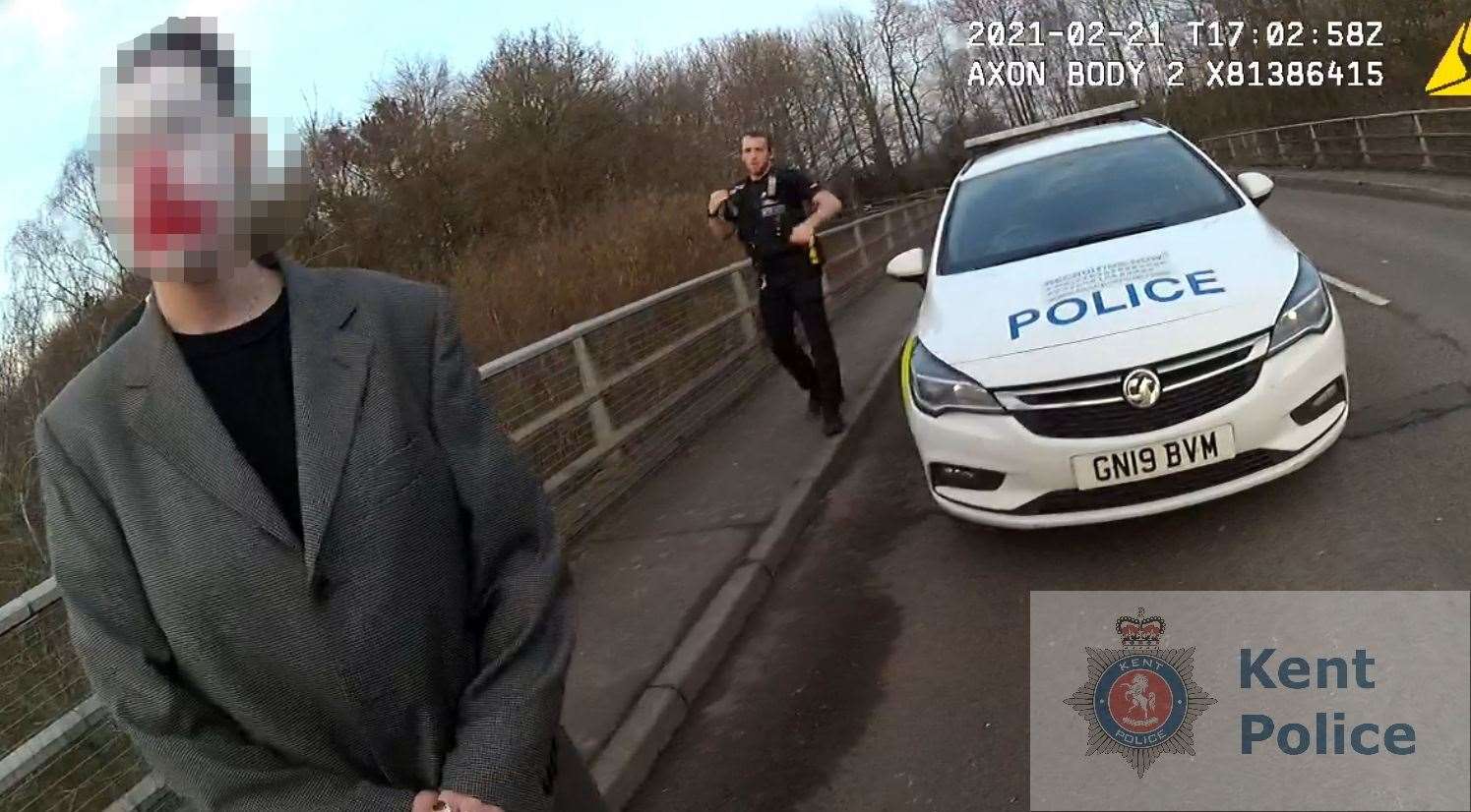 A couple were fined in Sevenoaks for staging a photo shoot on a bridge. Picture: Kent Police