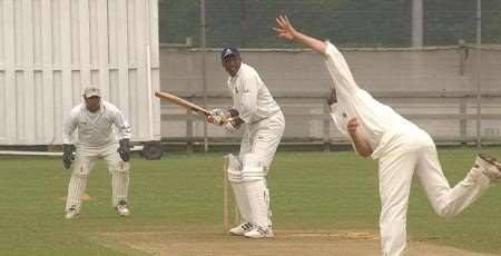 Franklyn Rose in action with the bat. Picture: JIM RANTELL