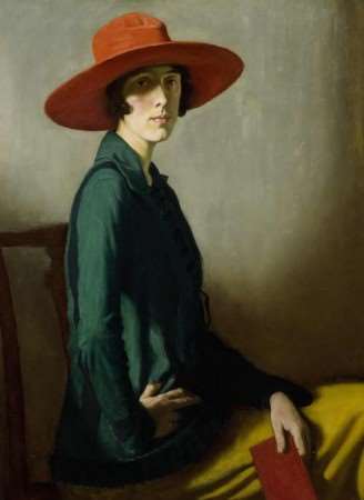 Vita Sackville-West - Lady in a red hat by William Strang 1918