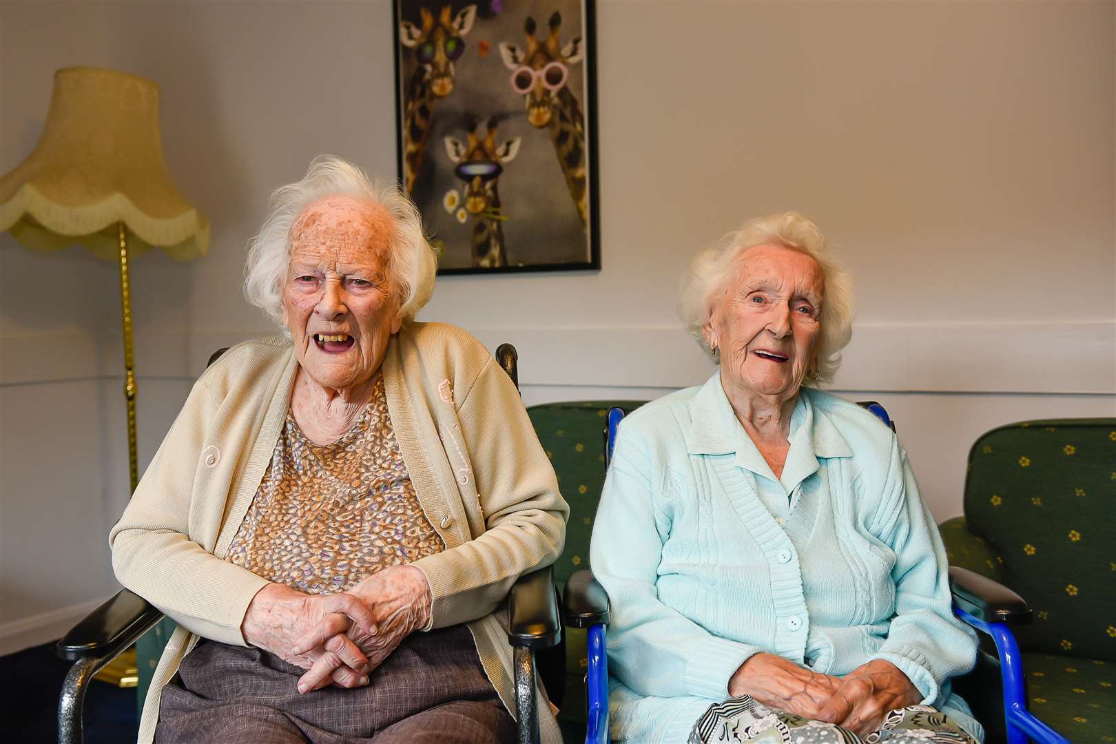 Dorothy Taylor (left) and Norah Drake both celebrated their 102 birthday on the same day