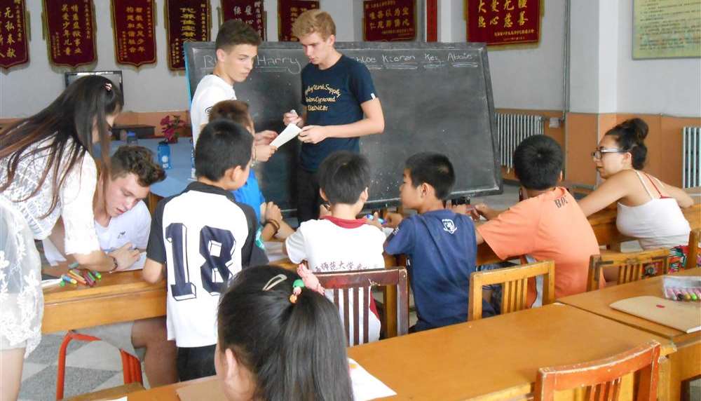 Fulston Manor pupils helped out at an orphanage during their World Challenge expedition to China