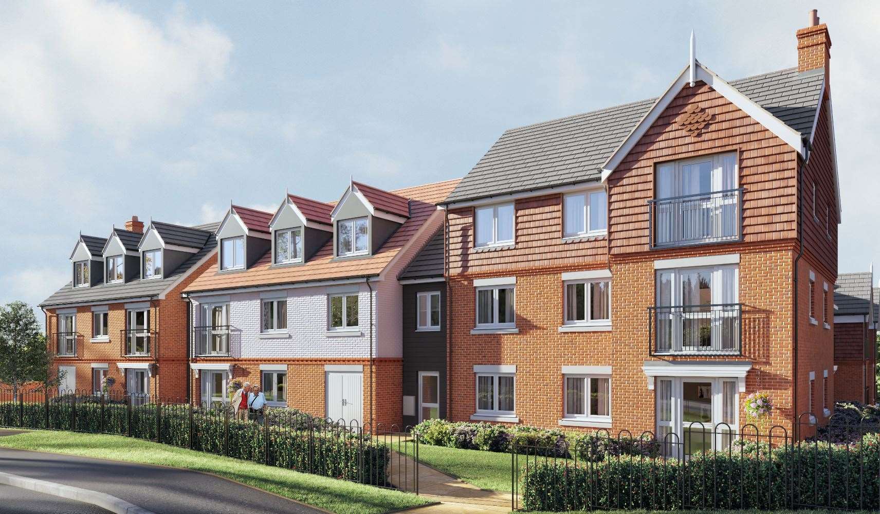 A CGI image of how the new retirement block is set to look on Birchwood Park Avenue, Swanley. Photo: Churchill Retirement Living