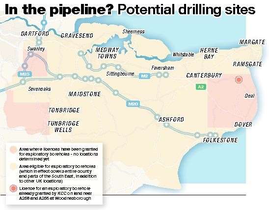 In 2014, these potential fracking sites in Kent were identified, but no drilling ever took place