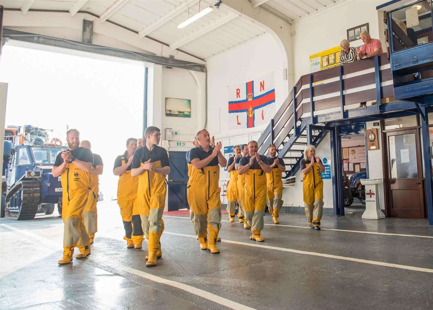 Margate's lifeboat crew perform for the camera (3233375)