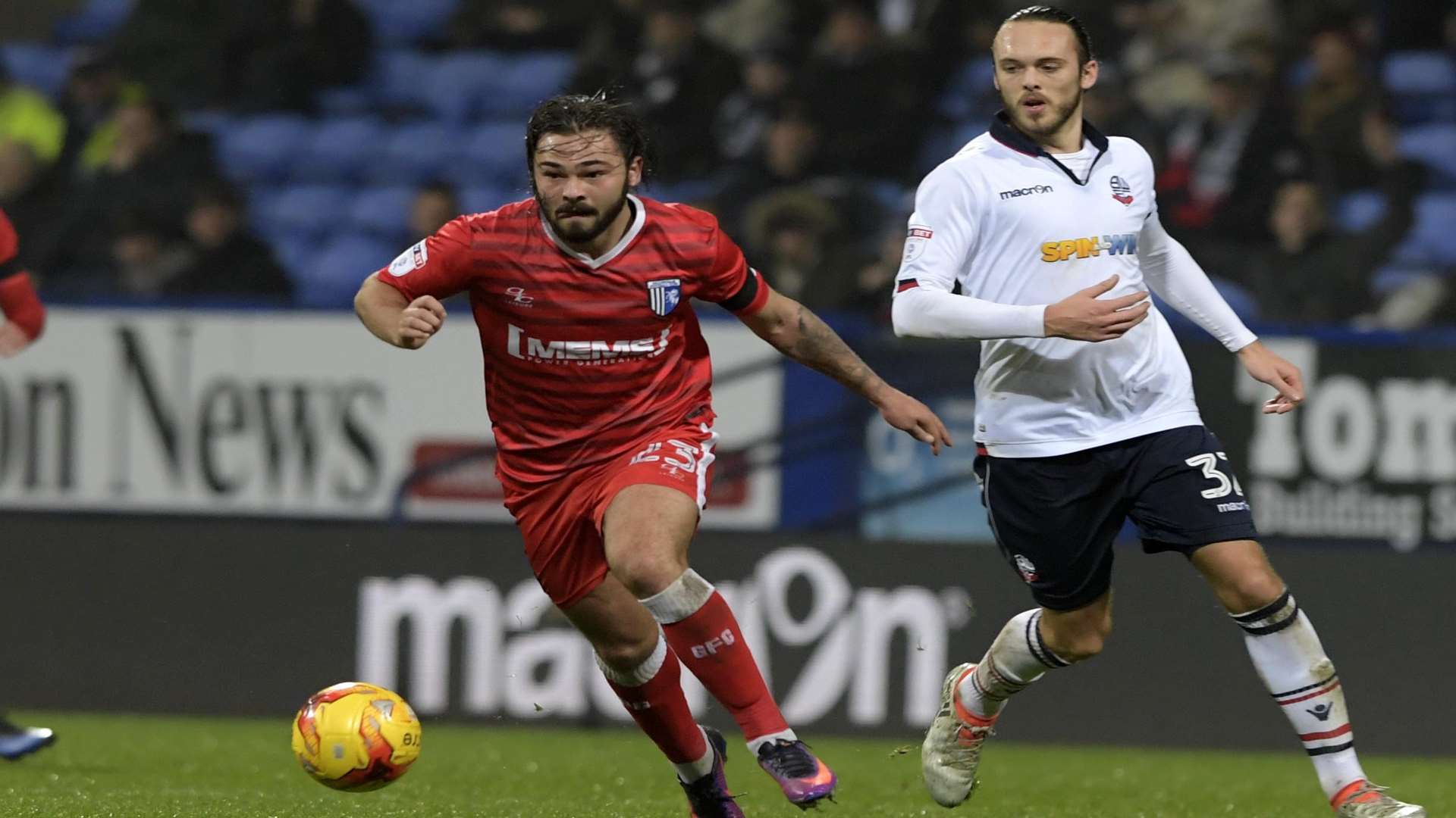 Bradley Dack has the Bolton goal in his sights Picture: Barry Goodwin