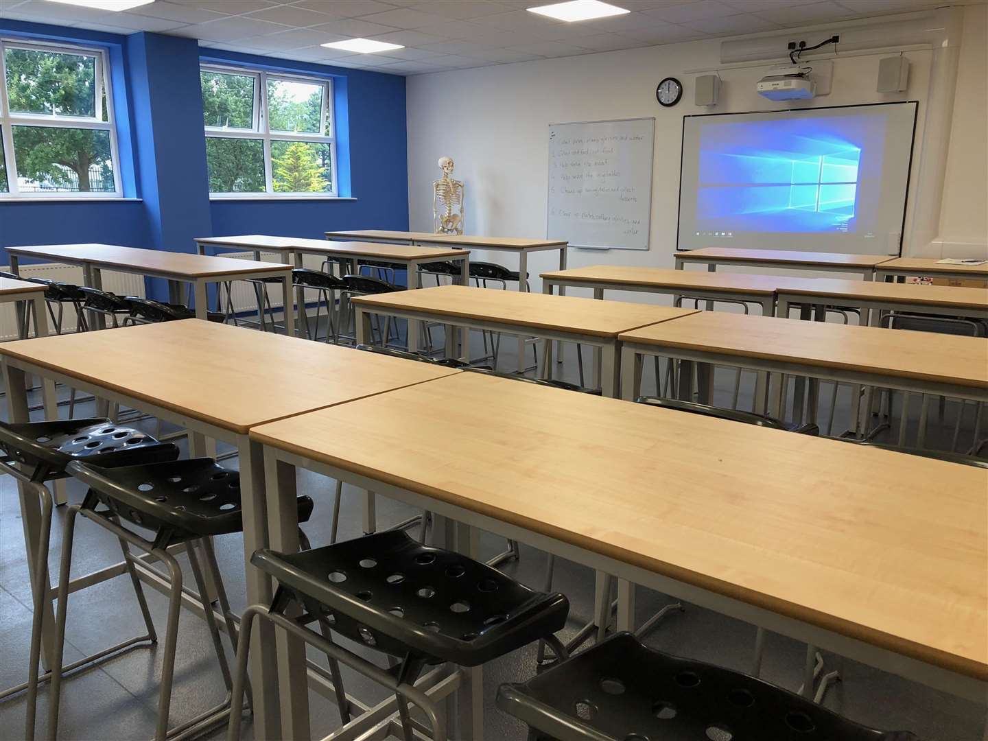 One of the new science classrooms