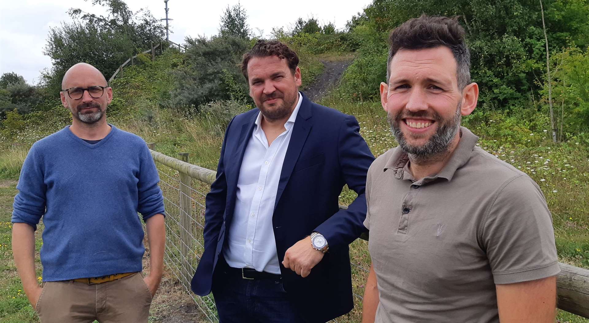 Leading people in the Cottington Lakes project. From left, Richard Taylor-Jones, Mark Quinn, Ben Geering. Picture: Sam Lennon