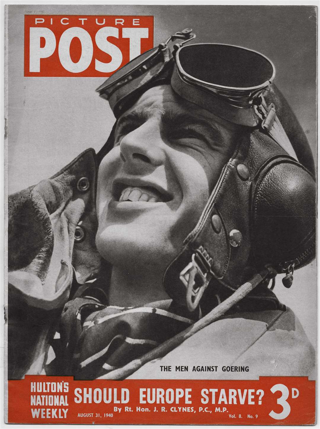 Pilot Officer Keith Gillman crashed in an unknown location around the Goodwins on August 25 1940, one week before his photograph was published on the front cover of Picture Post. Picture: Fox Photos/Getty Images