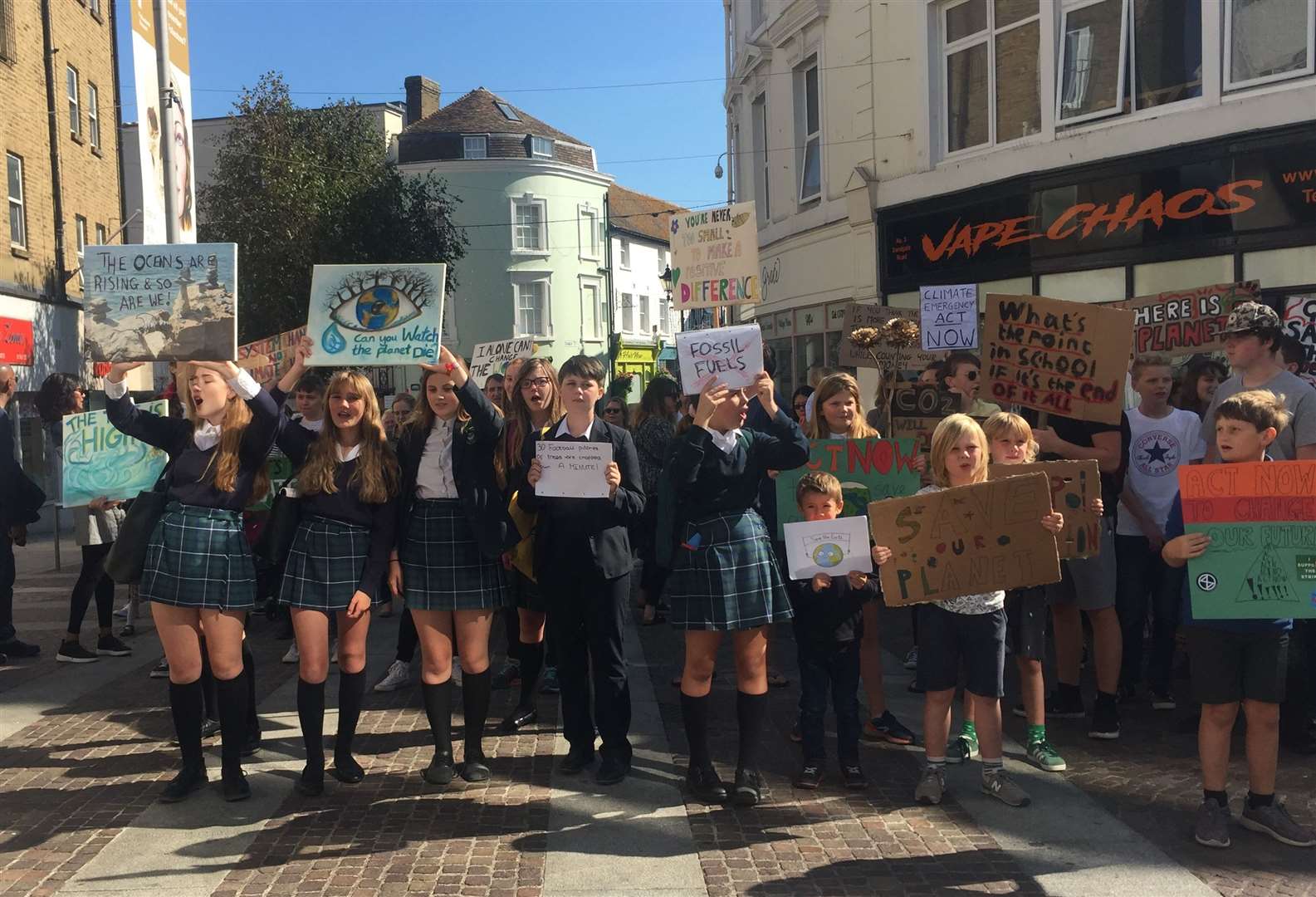 Folkestone Climate Strike: School children were among those who took part