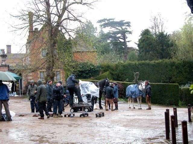 Behind the Scenes in Chilham with BBC Adaptation of Jane Austen's Emma in 2009. Picture: Kent Film Office