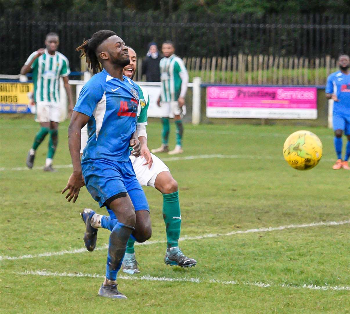 Bola Dawodu is closing in on a return to action with Herne Bay as he recovers from a hand injury. Picture: Alan Langley