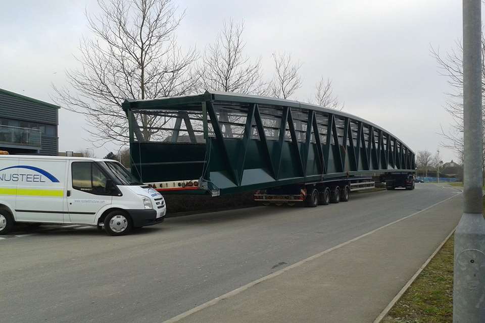 The foot crossing arrived this morning. Picture: Pete Stanley