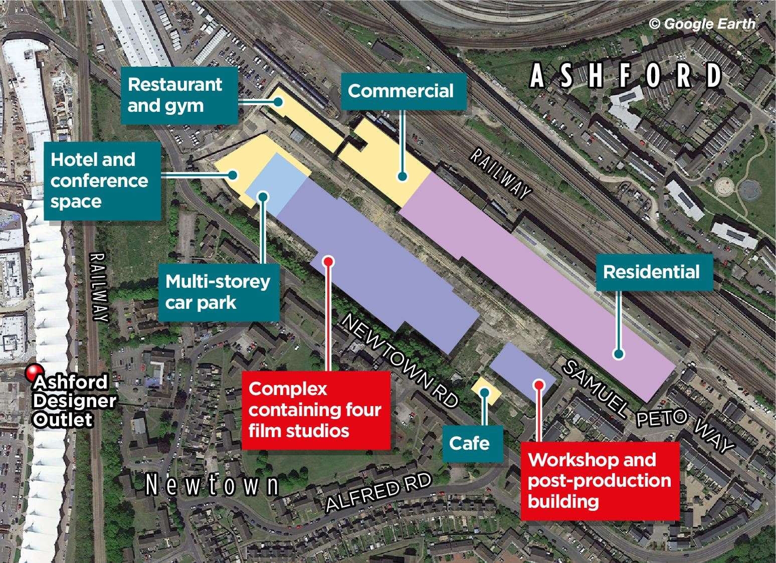 A map of how the Newtown film studios site will look