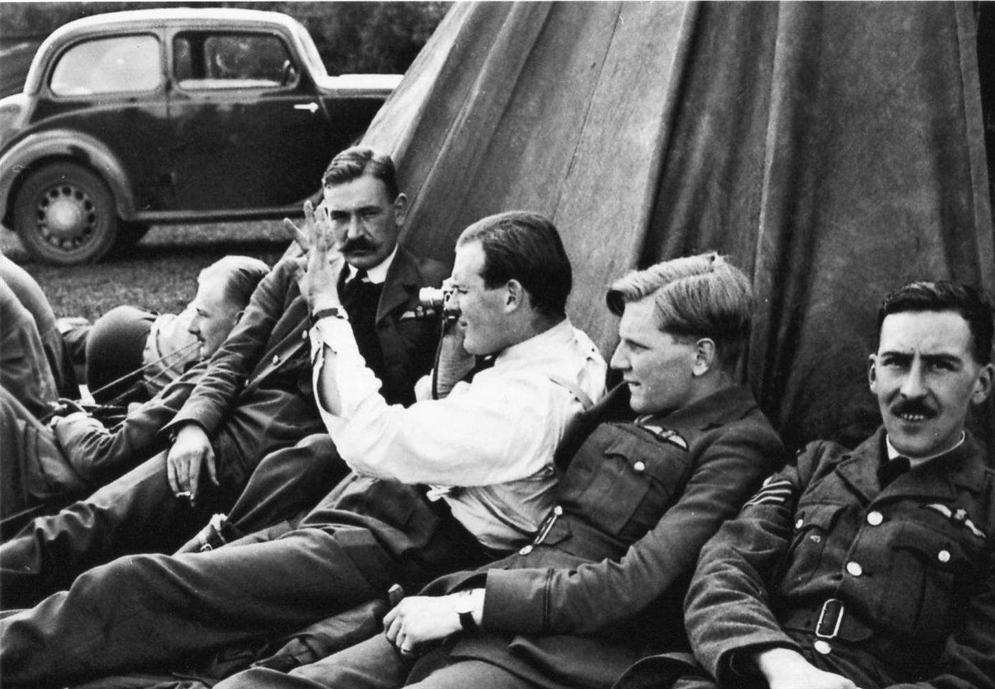 FS Eric Williams relaxes with some of his comrades